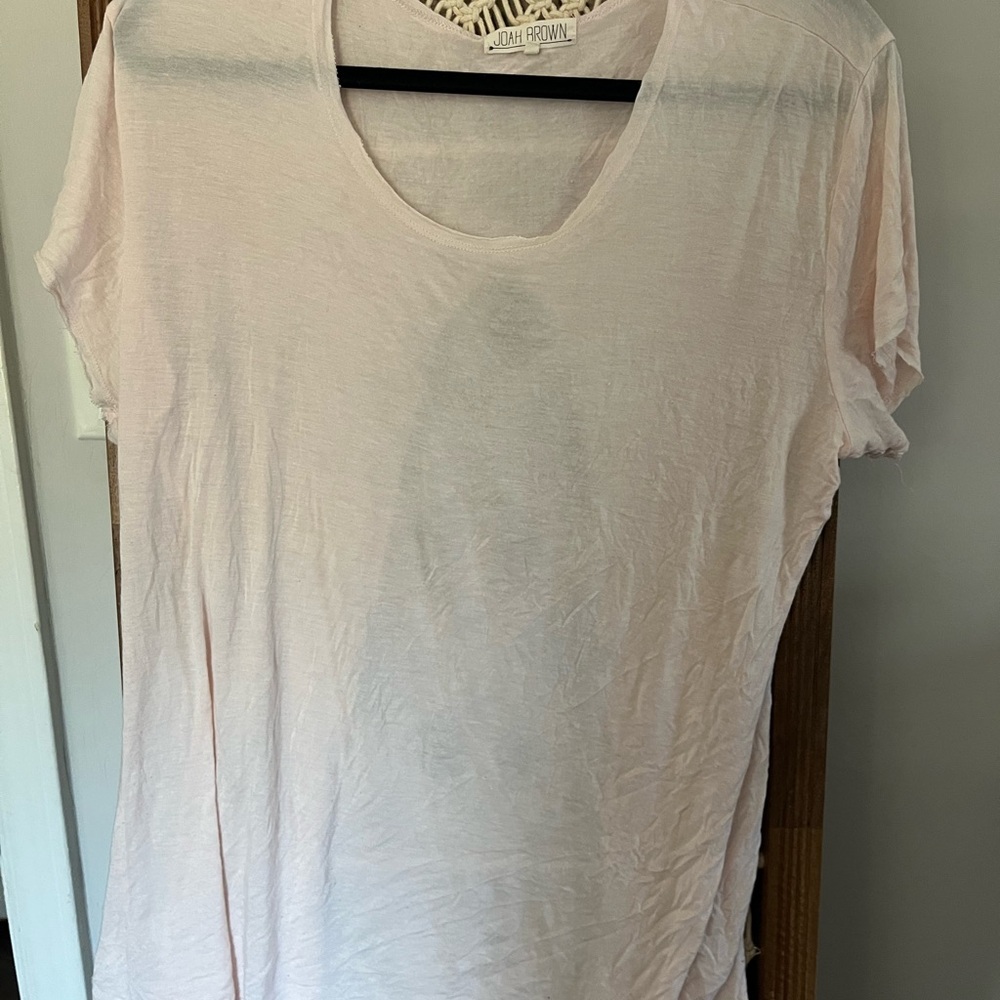 Joah Brown Light Pink Short Sleeve Tee
